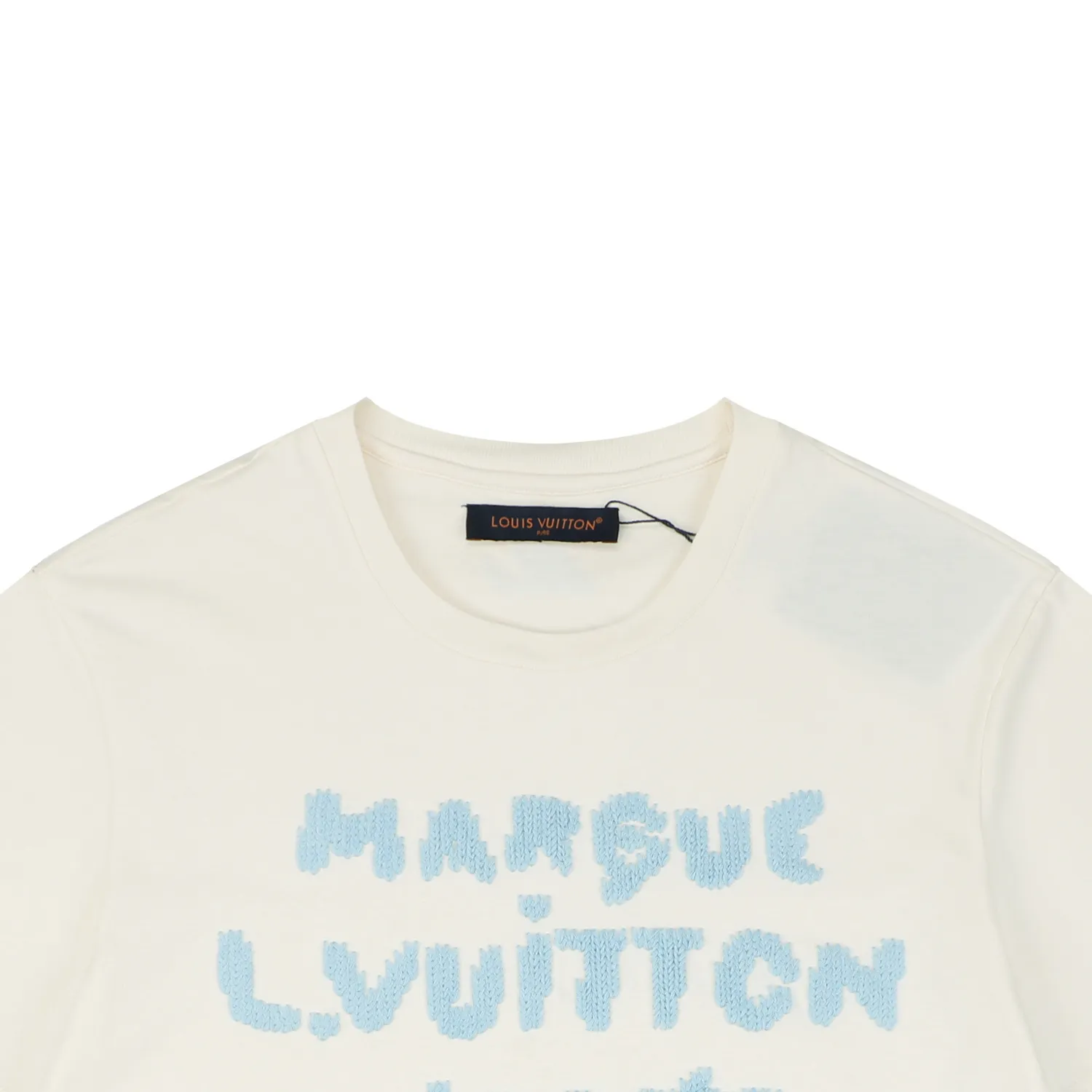 Light Blue Monogram Jacquard T-Shirt - Detail 1
