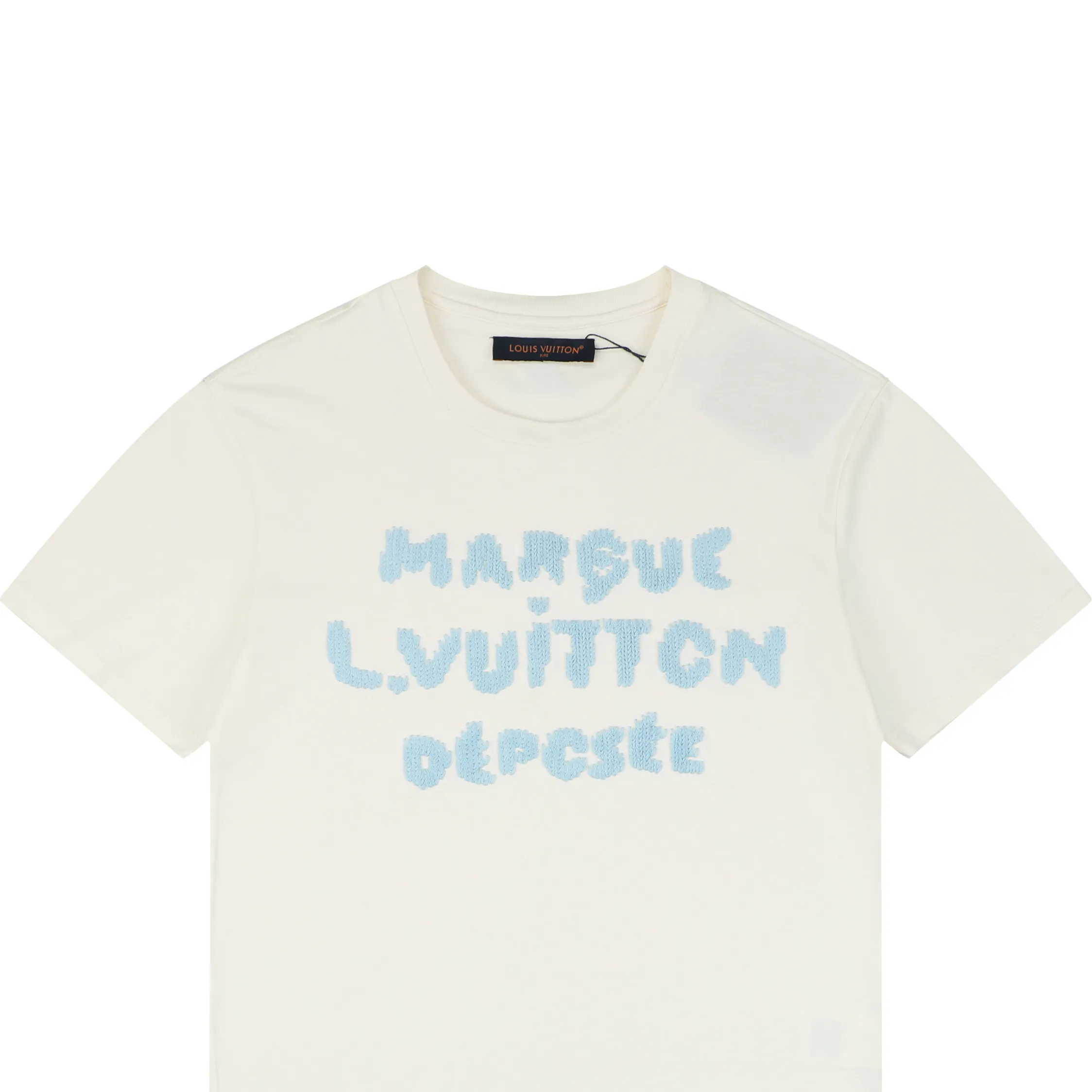 Light Blue Monogram Jacquard T-Shirt - Detail 2