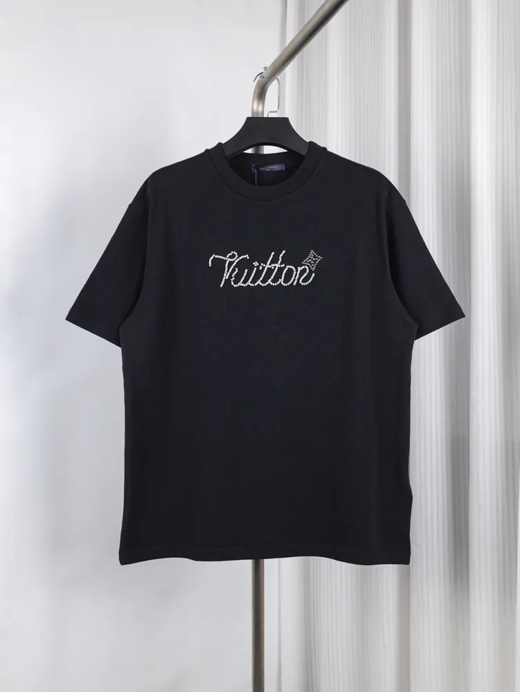 Metal Bead Chain Embroidered T-Shirt