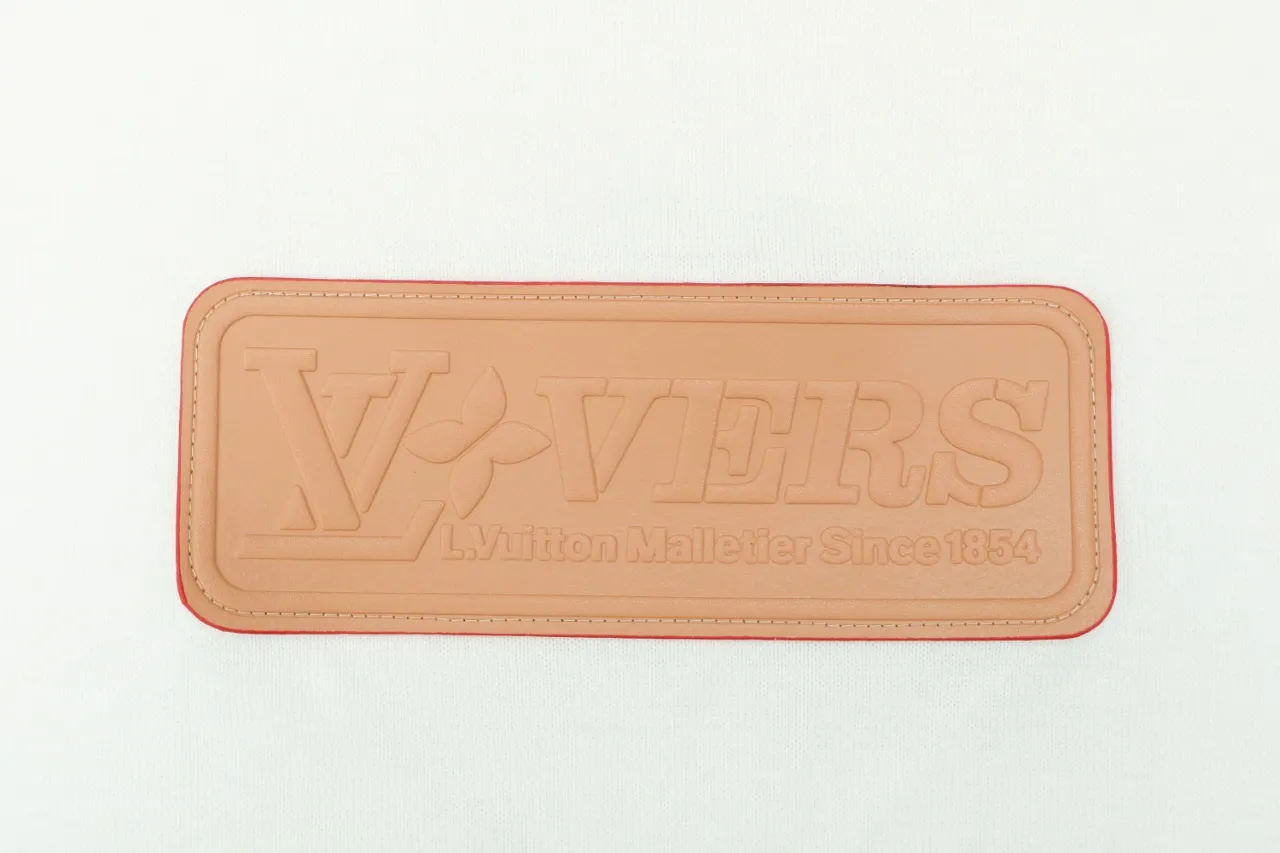 Monogram Jacquard Leather Patch Cotton T-Shirt - Logo 1