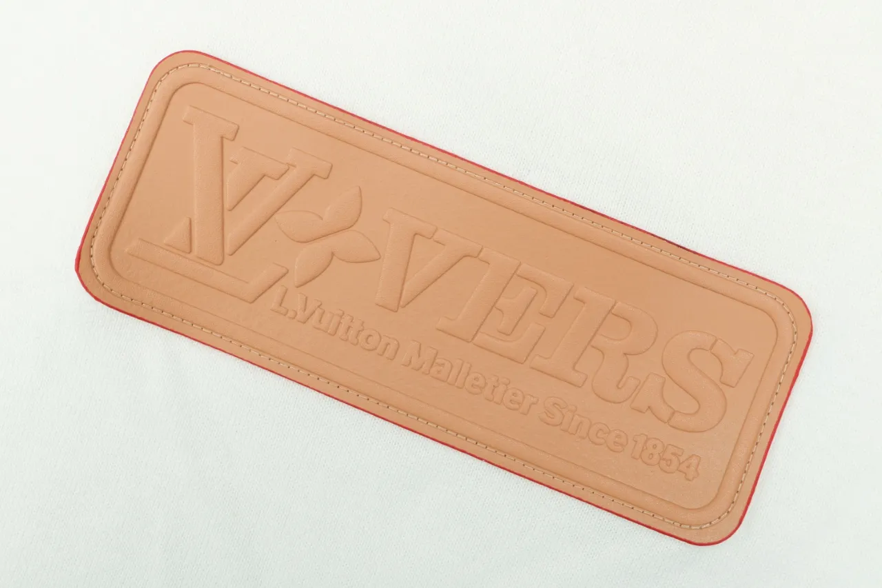 Monogram Jacquard Leather Patch Cotton T-Shirt - Logo 2