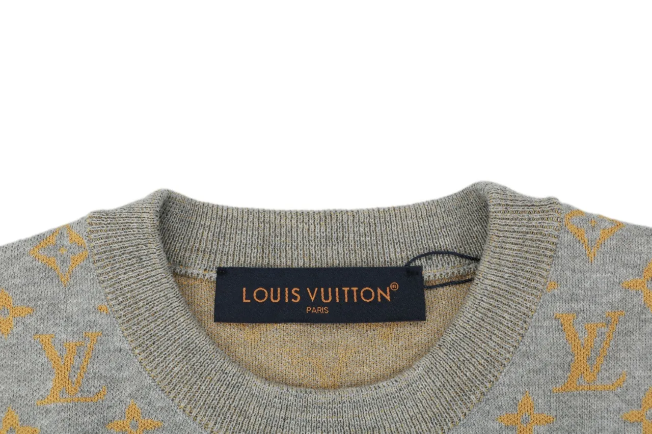Monogram Jacquard T-Shirt Close up neck