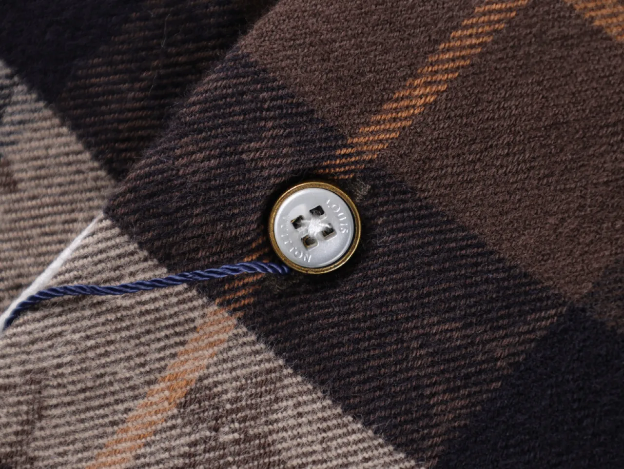 Monogram Tartan Flannel Plaid Shirt - Button