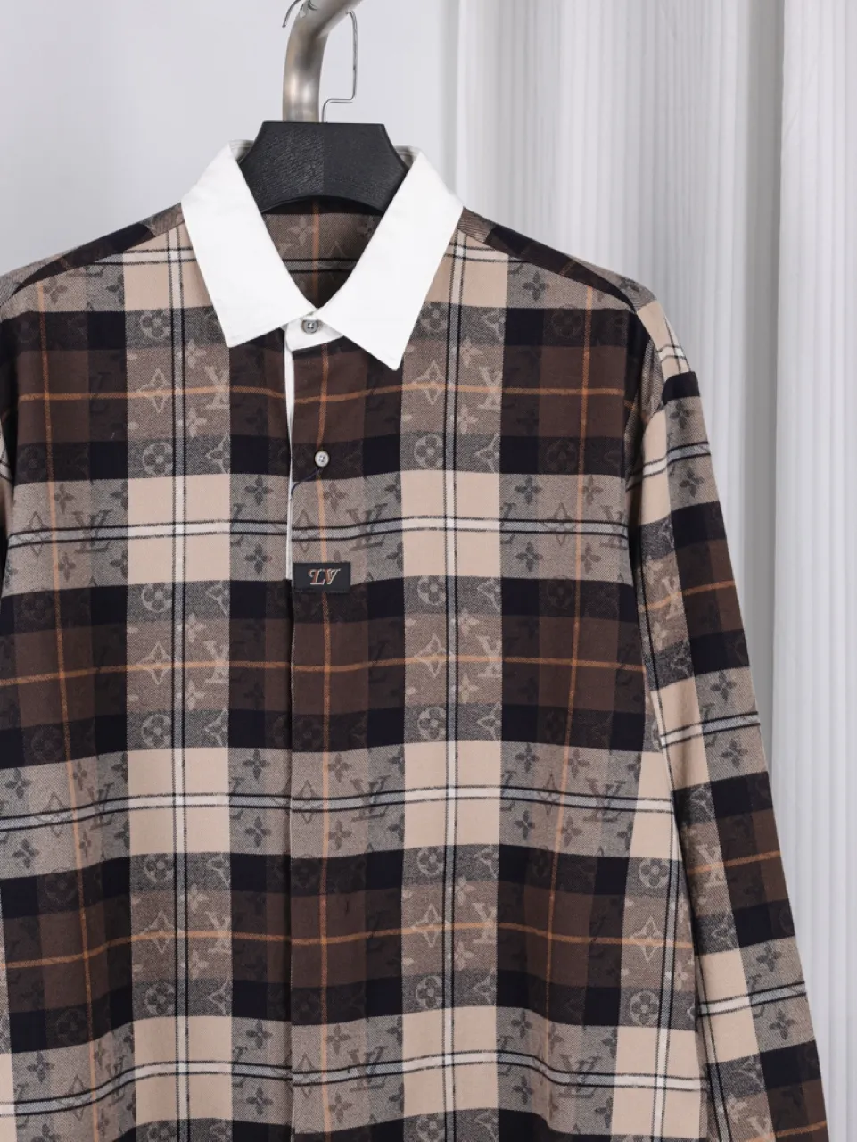 Monogram Tartan Flannel Plaid Shirt - Details
