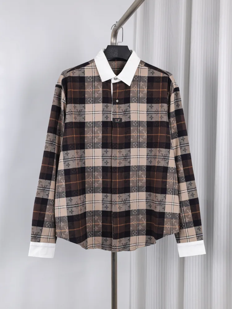 Monogram Tartan Flannel Plaid Shirt