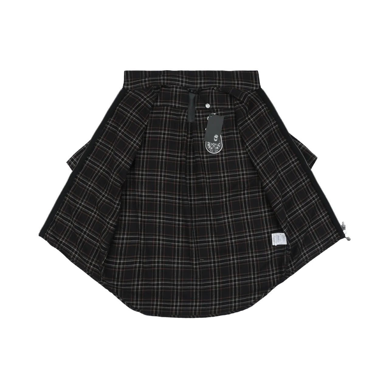 Plaid Cotton Oversized Short Sleeve T-Shirt - Open Details