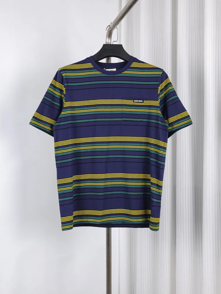 Striped Jacquard Knit T-Shirt