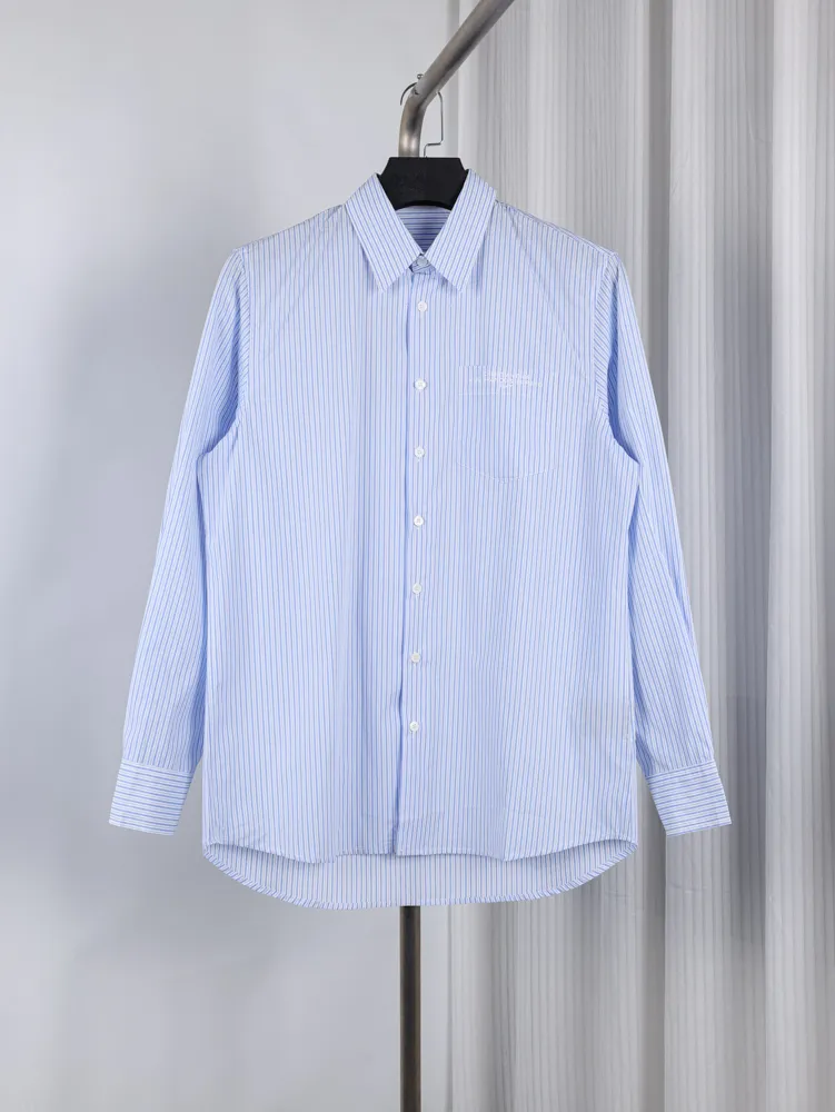 Striped Logo Print Oversized Shirt