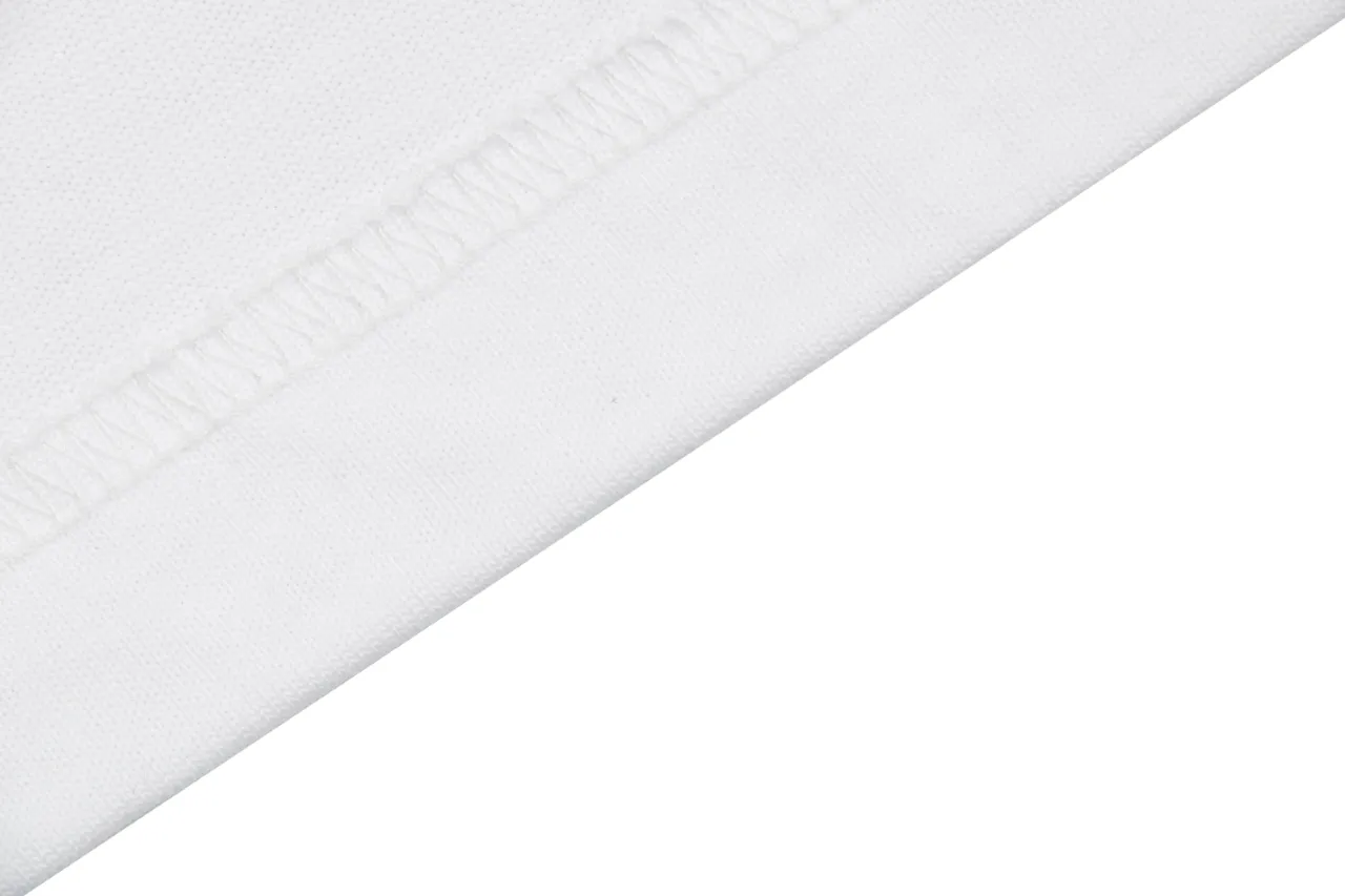 Thorn Poetry Embroidery Cotton T-Shirt - White - Bottom Hem