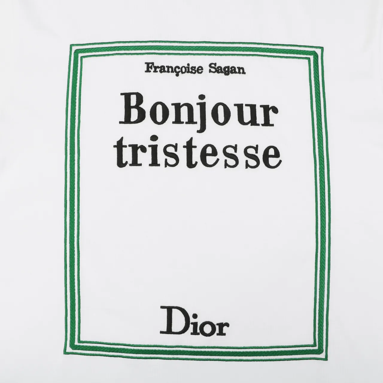 Thorn Poetry Embroidery Cotton T-Shirt - White - Logo 2