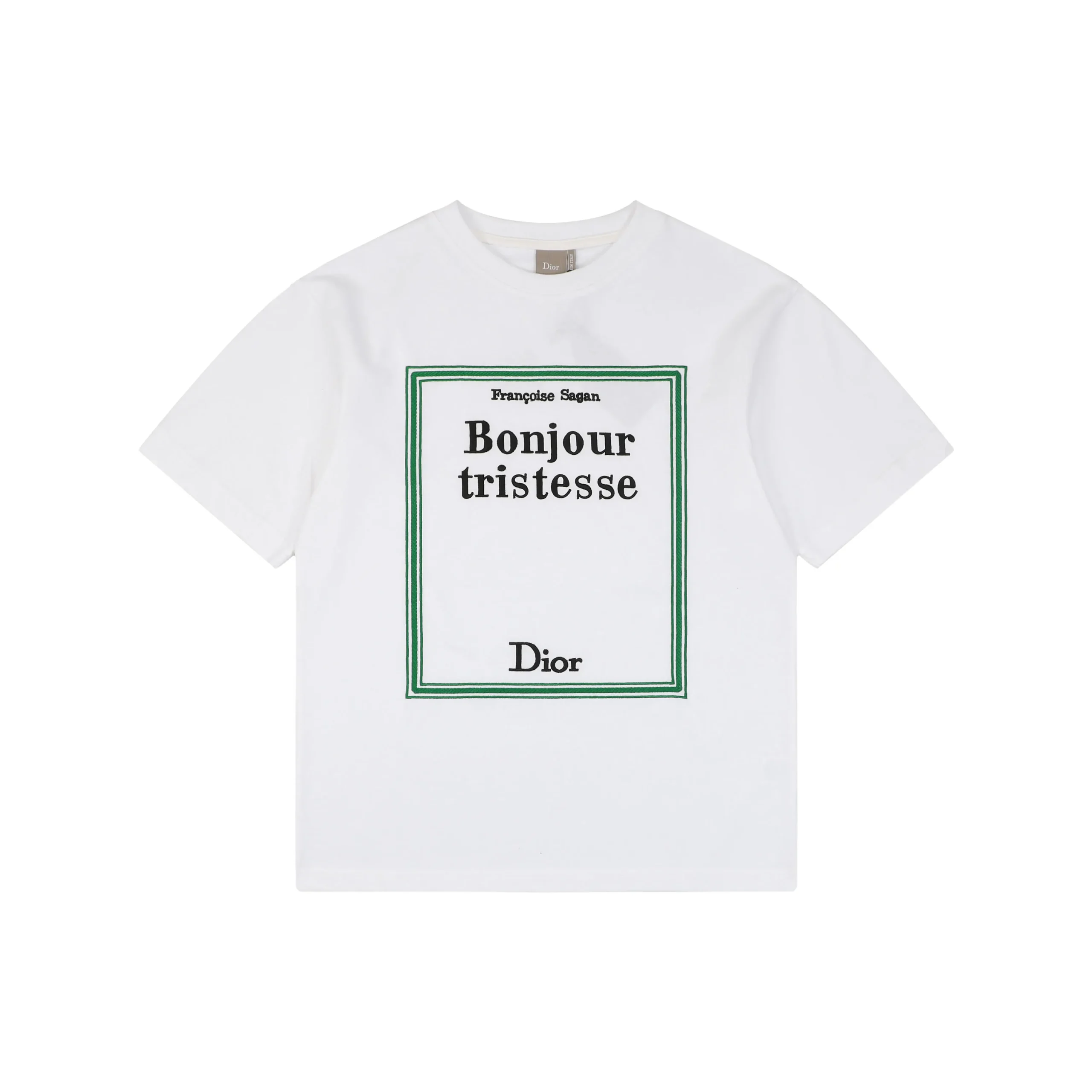 Thorn Poetry Embroidery Cotton T-Shirt - White