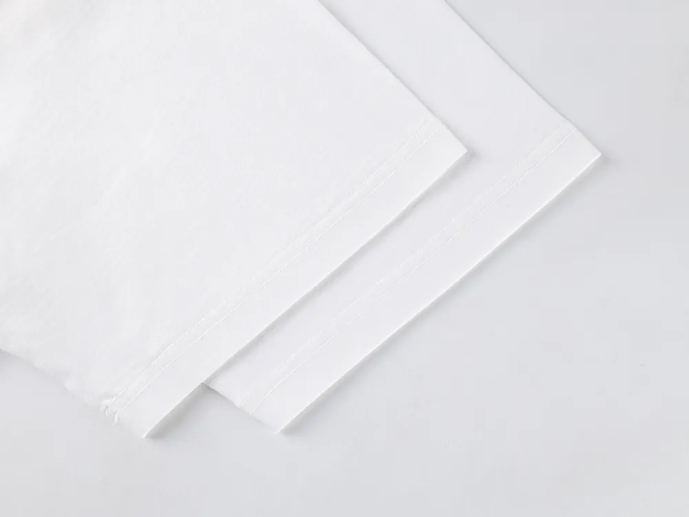 Vase Chain Embroidery T-Shirt - White - Sleeve