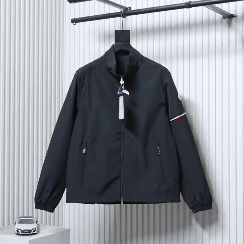 Nylon Jacket with Zipper Pocket and Sleeve Label