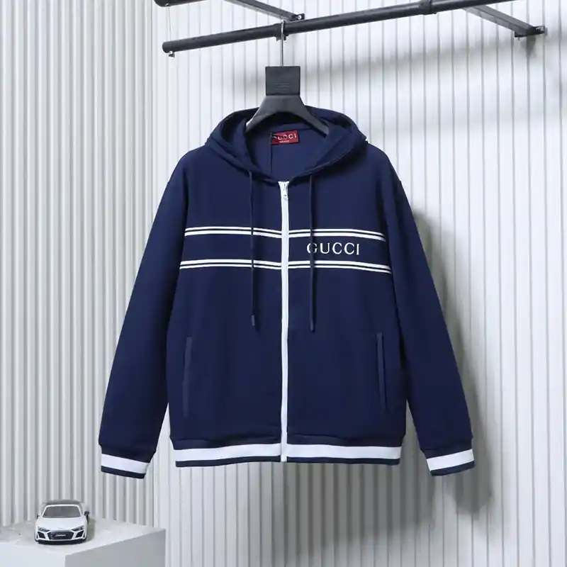 G Letter Zipper Hooded Jacket
