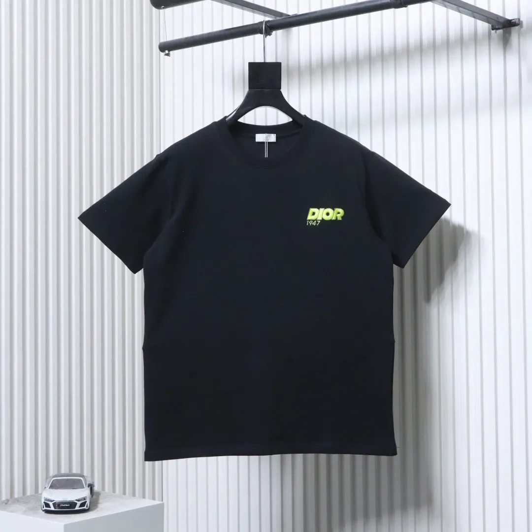1947 Embroidered Logo T-Shirt - Black