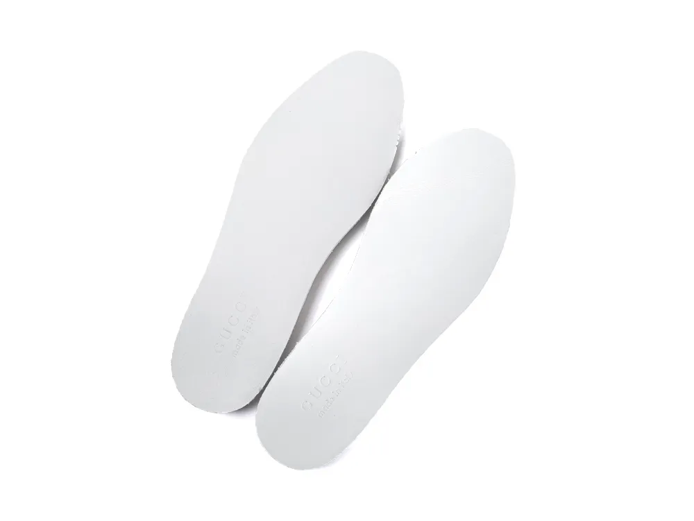 Ace Bee Embroidered Leather Sneaker White Green Red - Insoles