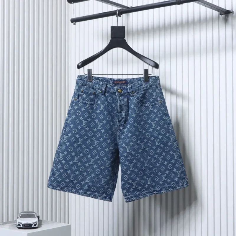 All-Over Jacquard Denim Shorts