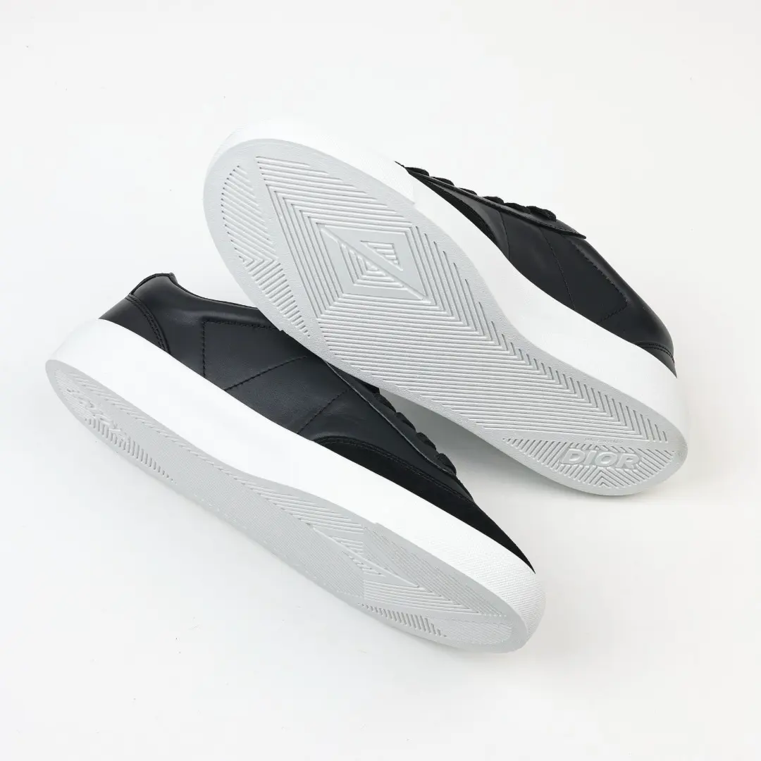 B101 Casual-Sneaker im Stil des „German Army Trainers“ Schwarz & Weiß10