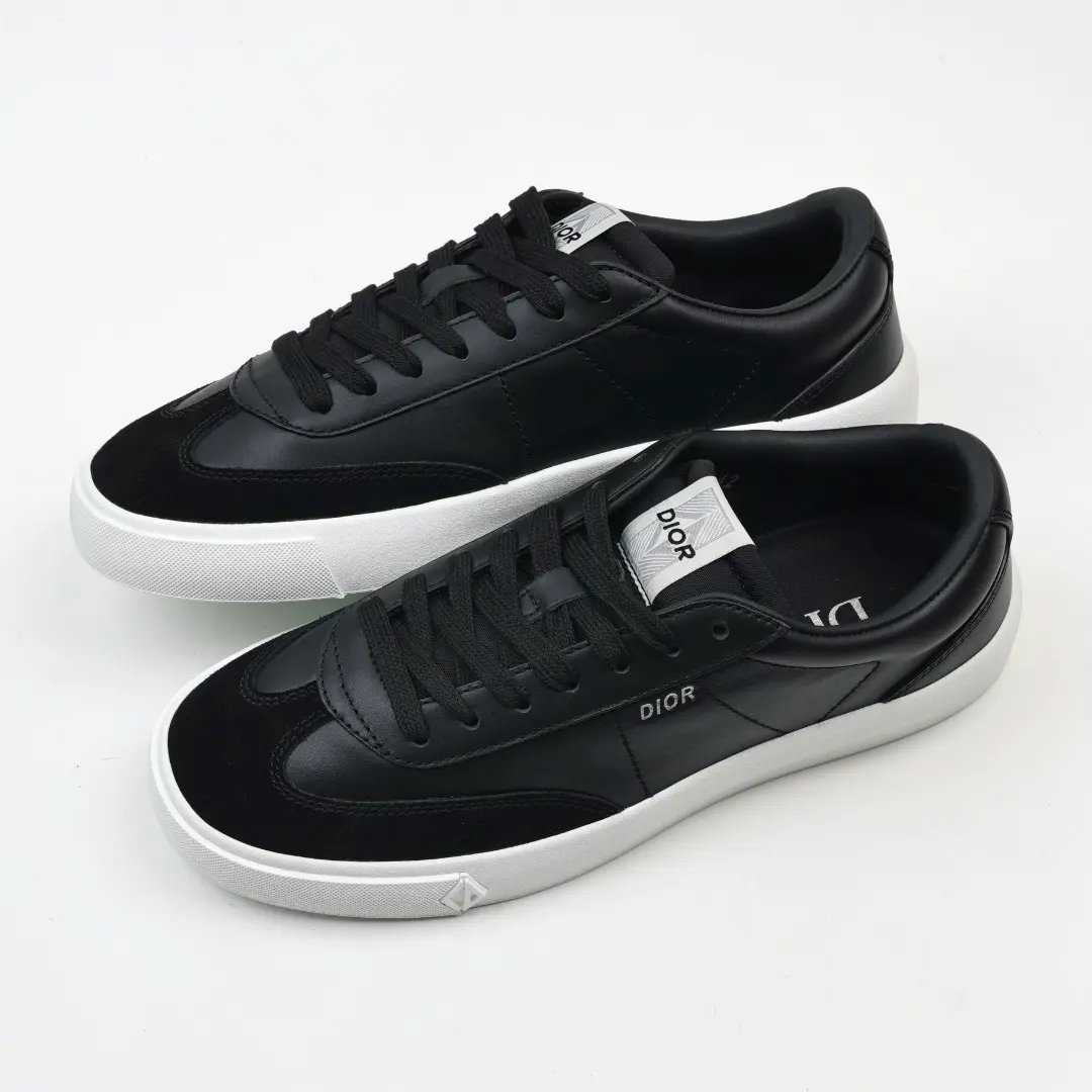 B101 Casual-Sneaker im Stil des „German Army Trainers“ Schwarz & Weiß11