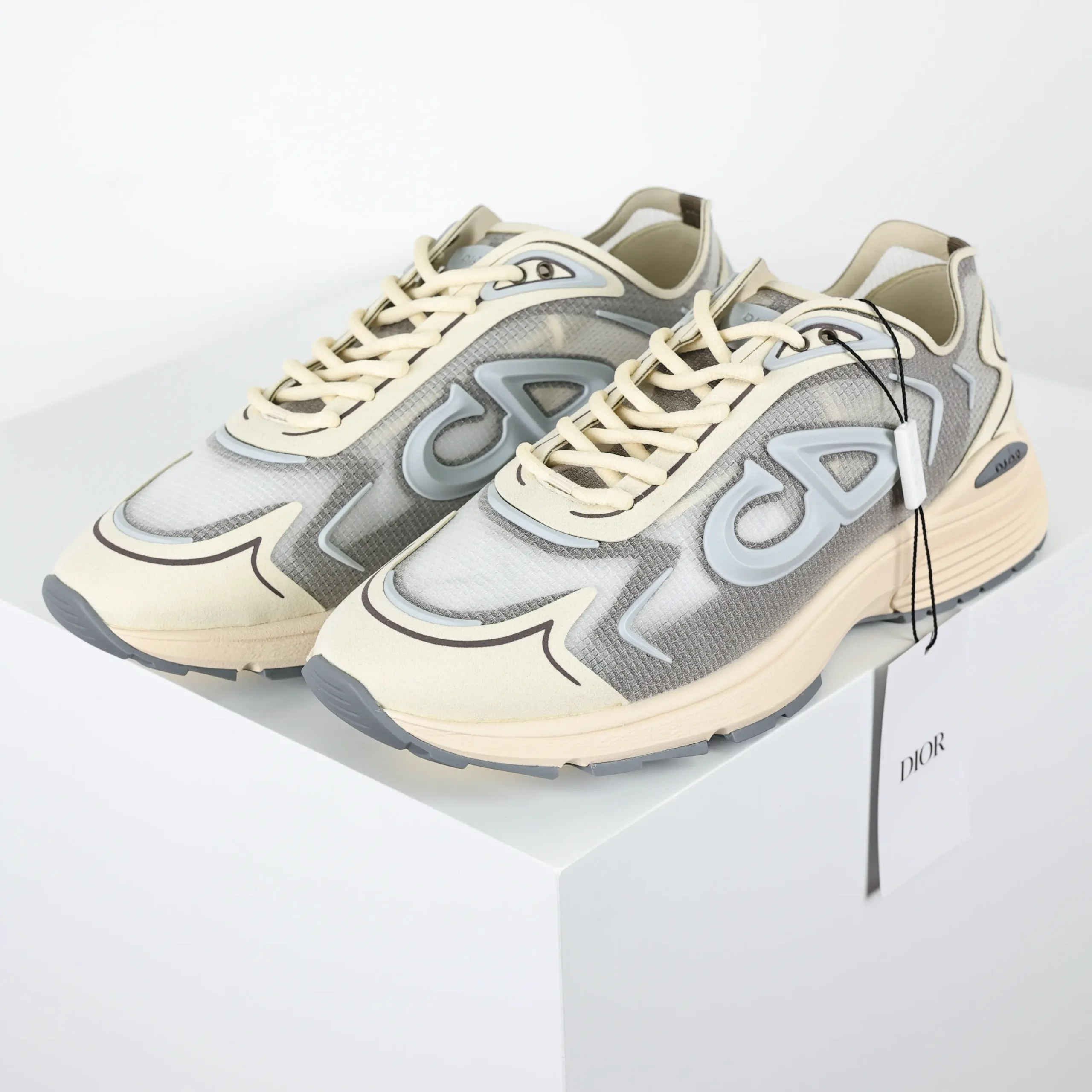 B30 Countdown Tech Sneaker Beige Halbtransparent9