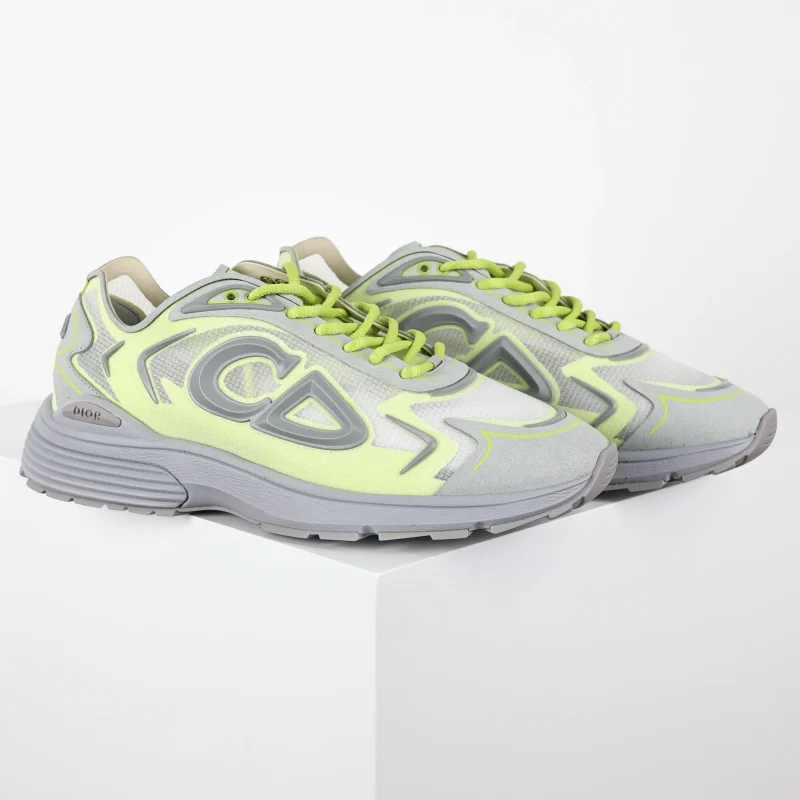 B30 Countdown Tech Sneakers in Green and Grey