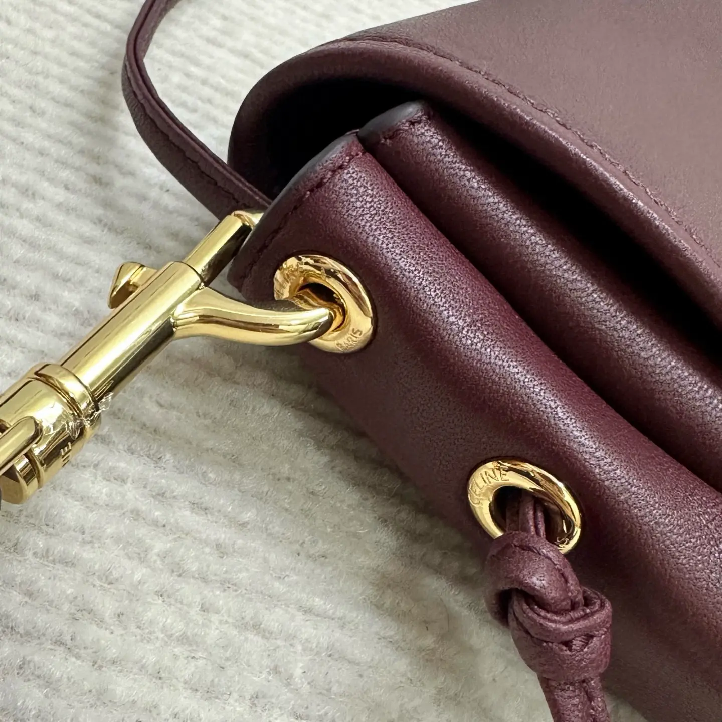 CE Halfmoon Bag — Burgundy | Dimensions: 46 x 19 x 10 cm1