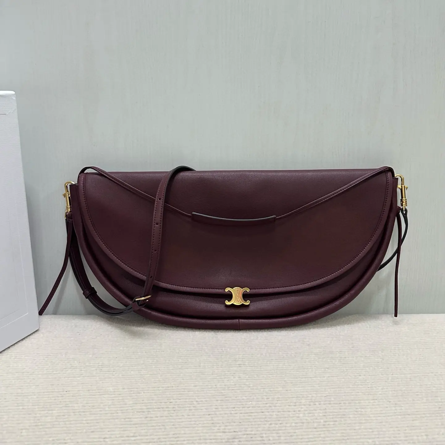 CE Halfmoon Bag — Burgundy | Dimensions: 46 x 19 x 10 cm6 CE Halfmoon Bag — Burgundy | Dimensions: 46 x 19 x 10 cm6