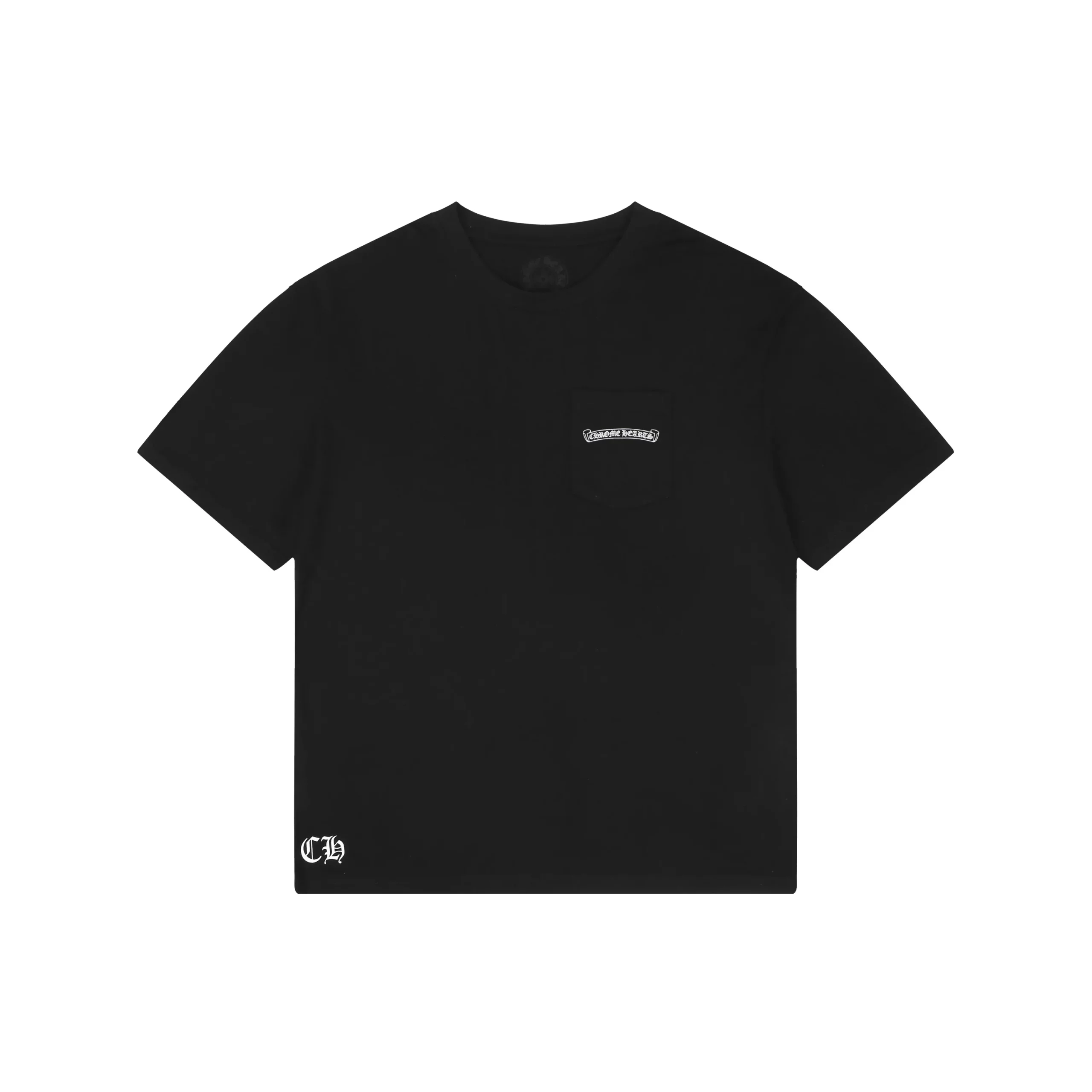 Cross Print Cotton T-Shirt - Black