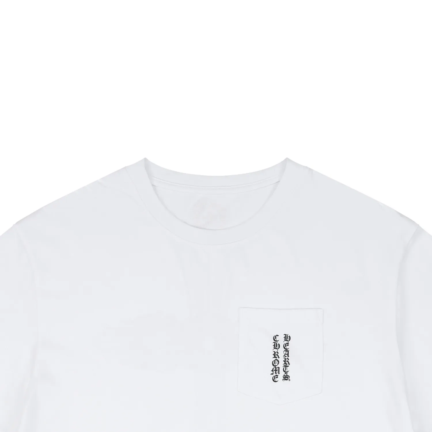 Cross Print Cotton T-Shirt - White - Close up