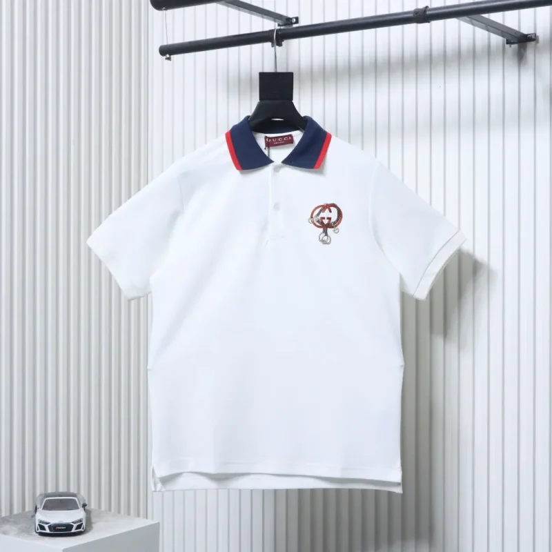 Double G Embroidered Pocket Polo T-Shirt