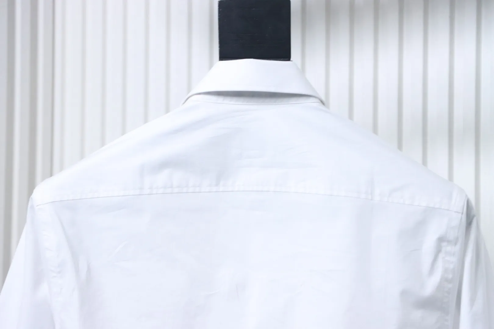 EKD Embroidered Cotton Poplin Long Sleeve Shirt - White - Details 1