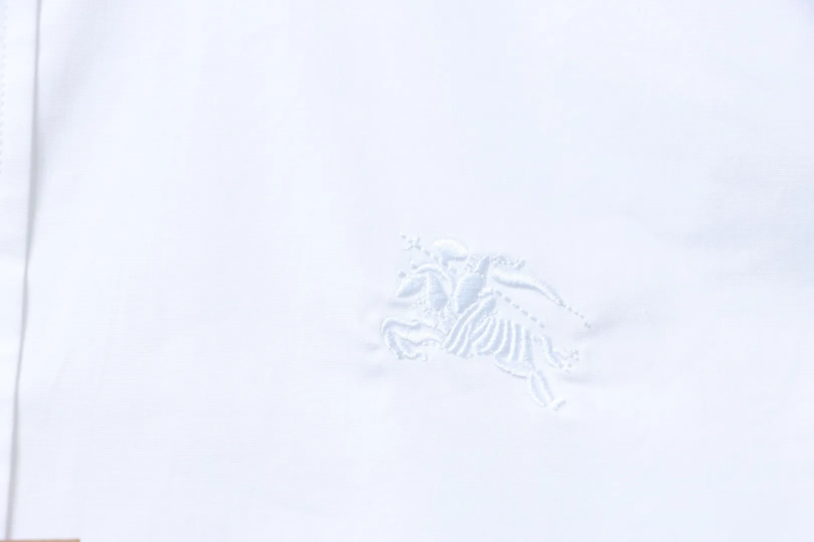 EKD Embroidered Cotton Poplin Long Sleeve Shirt - White - Logo