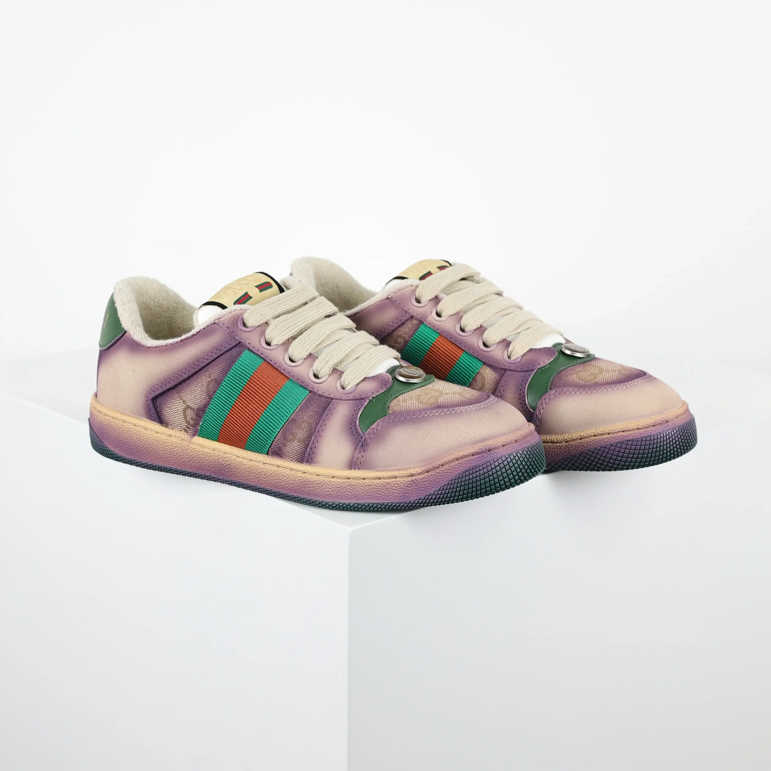 GG Damen-Siebdruck-Trainingsschuh Screener in Rosa und Beige1 GG Damen-Siebdruck-Trainingsschuh Screener in Rosa und Beige1