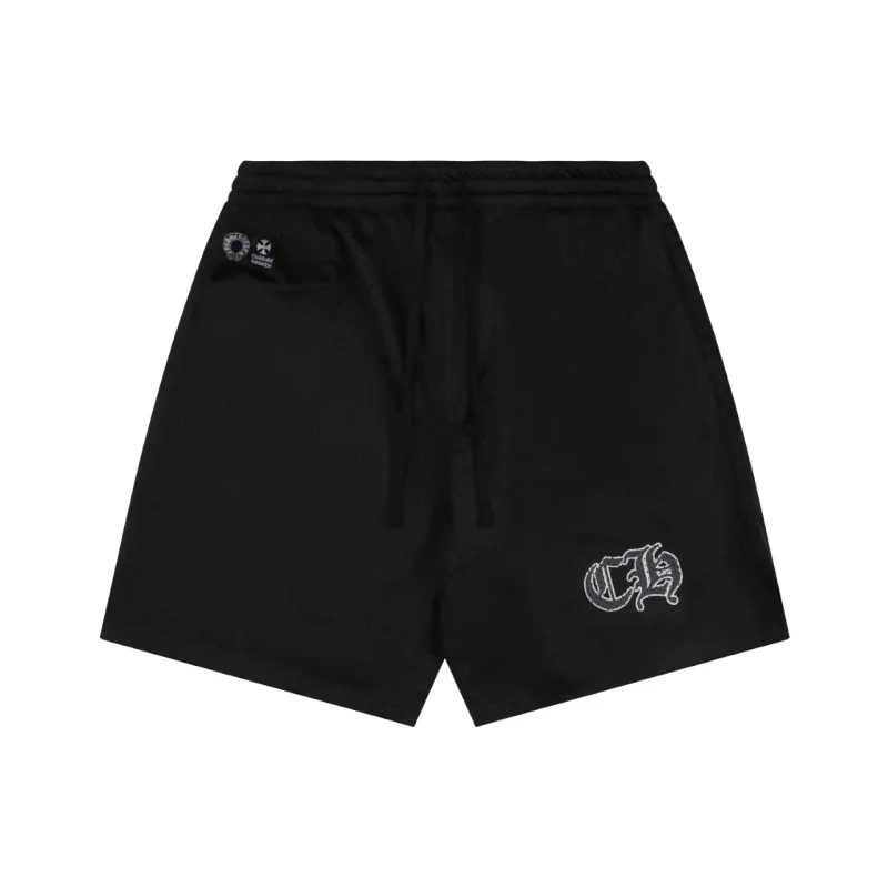 Glitter Script Mesh Shorts