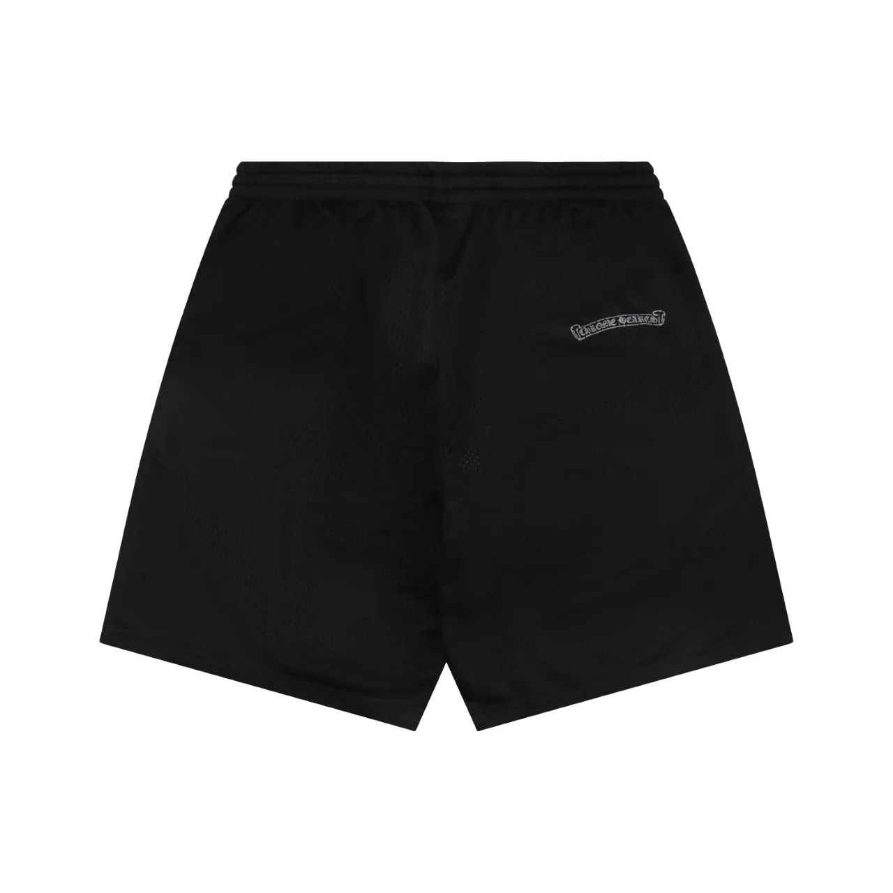 Glitter Script Mesh Shorts - Back