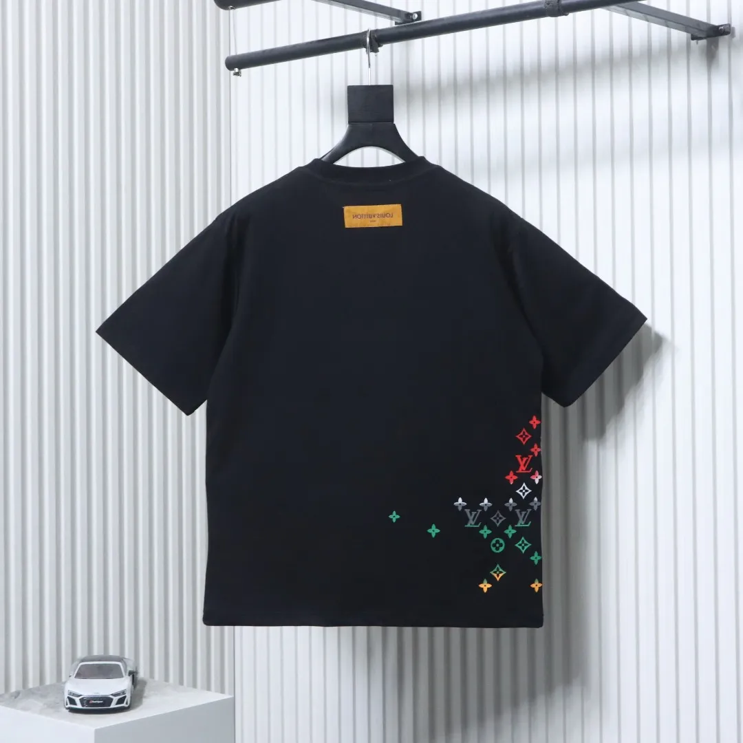 Gradient Monogram Print Cotton T-Shirt - Back