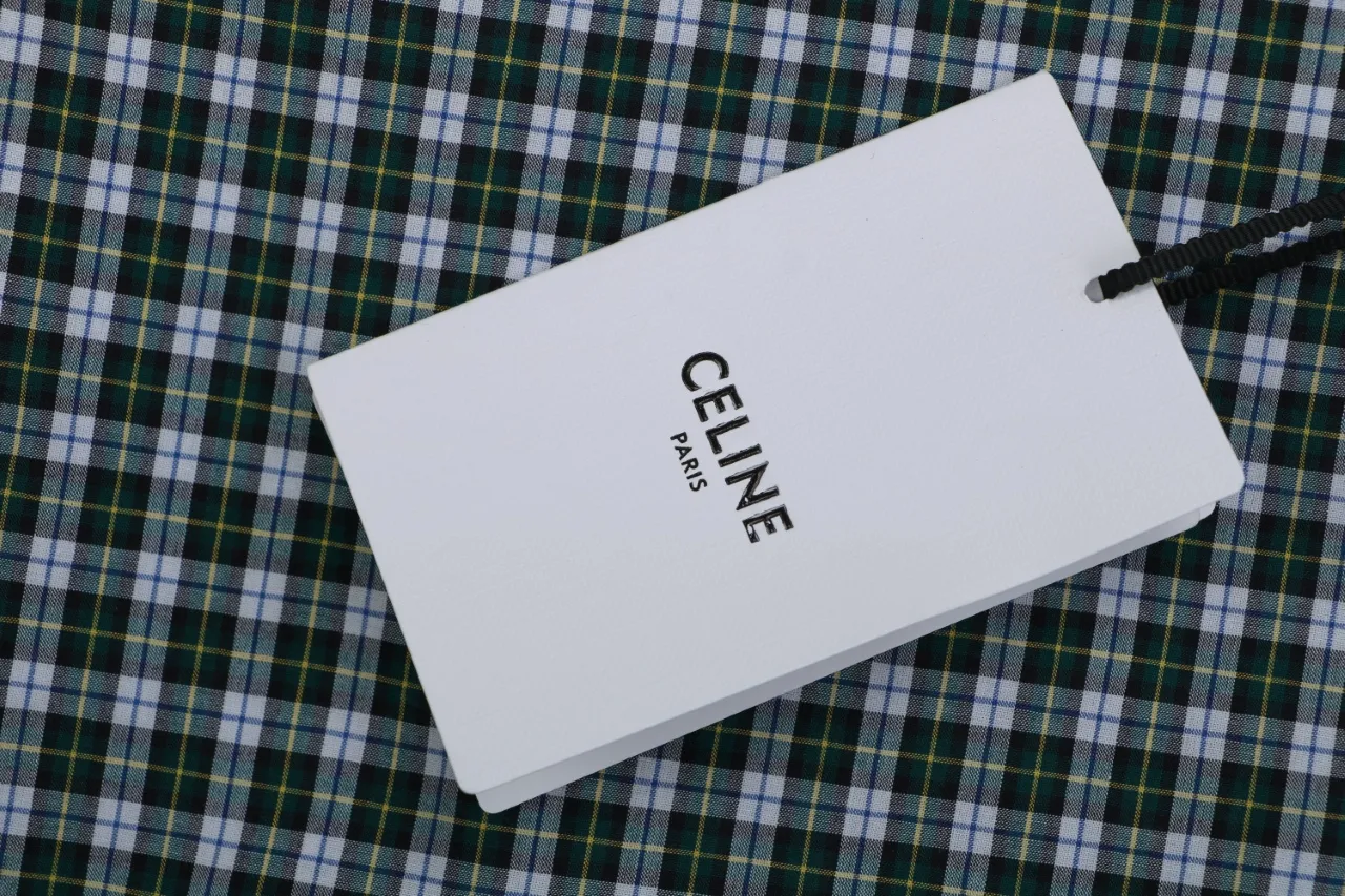 Green Check Poplin Embroidered Long Sleeve Shirt - Tag