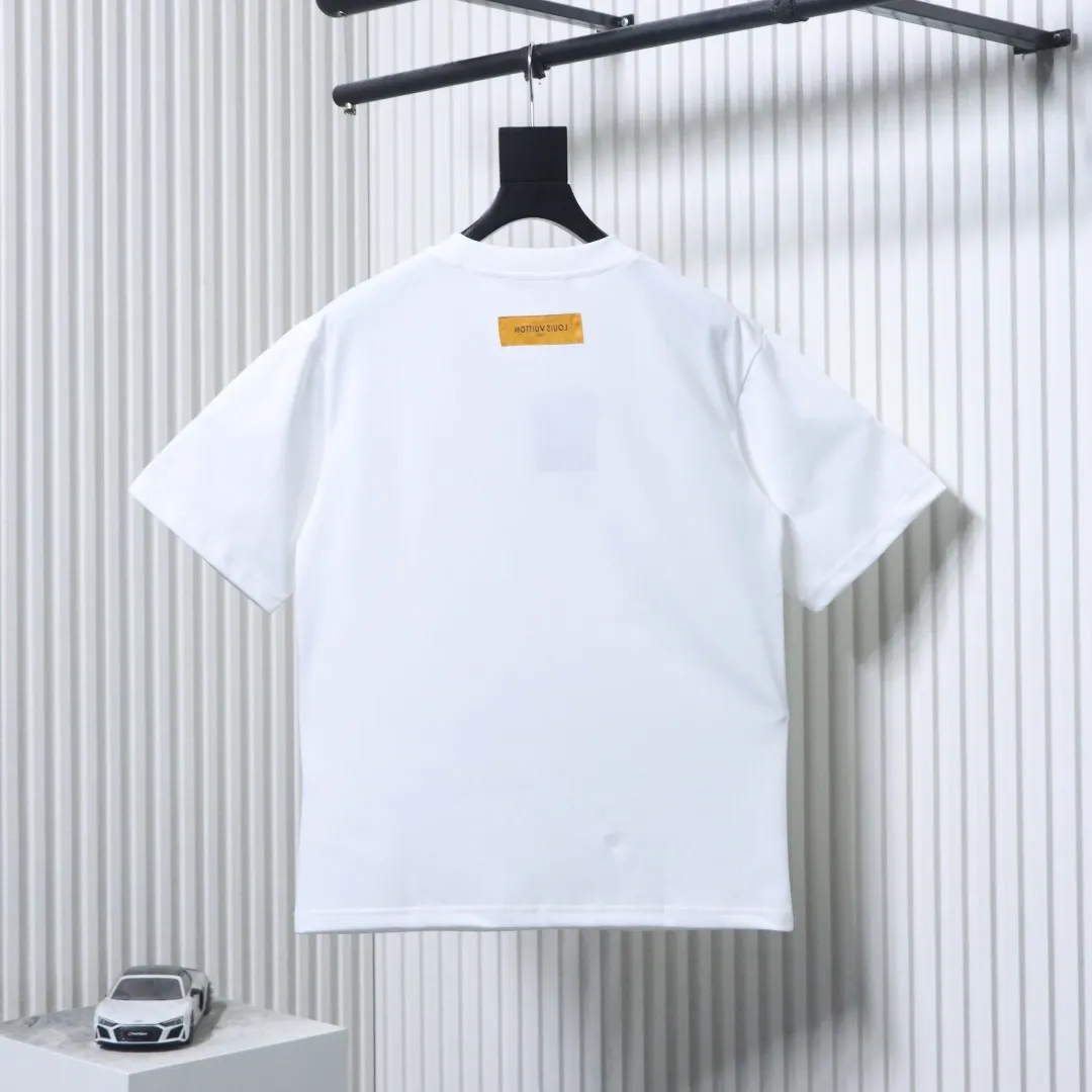 Monogram Embroidered Cotton T-Shirt - Back