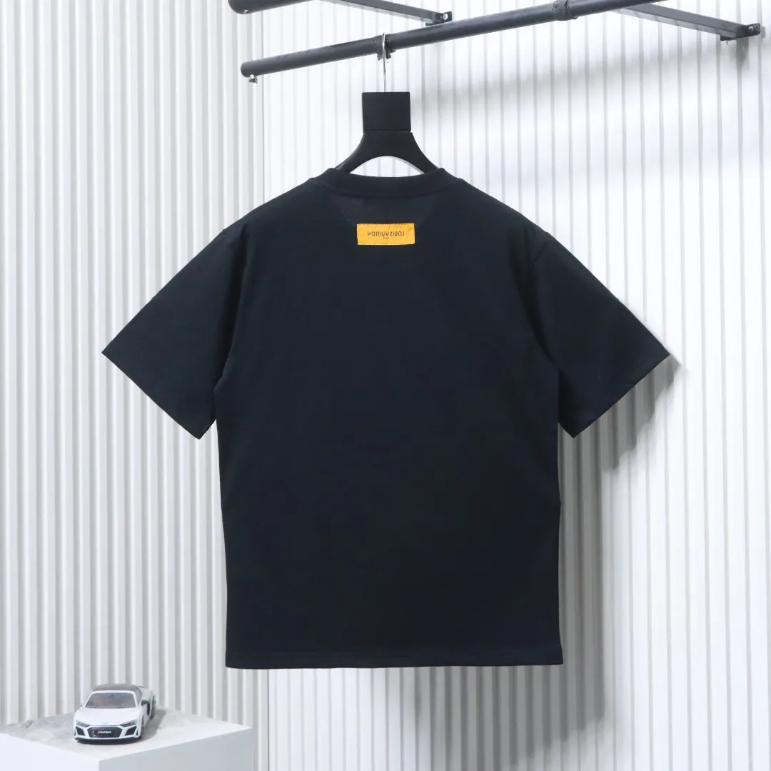 Monogram Embroidered Cotton T-Shirt - Back