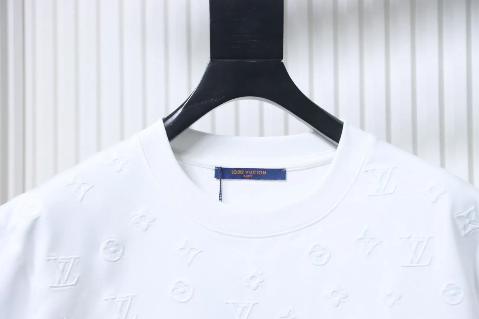 Monogram Embroidered Cotton T-Shirt - Neckline