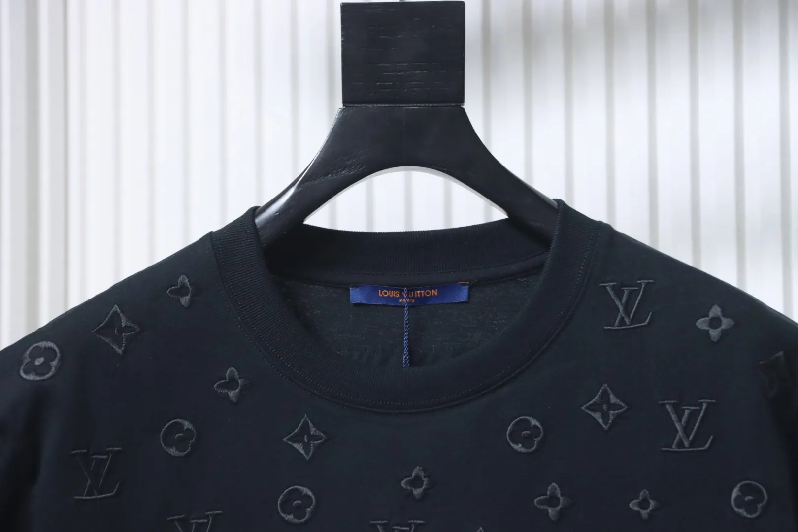 Monogram Embroidered Cotton T-Shirt - Neckline