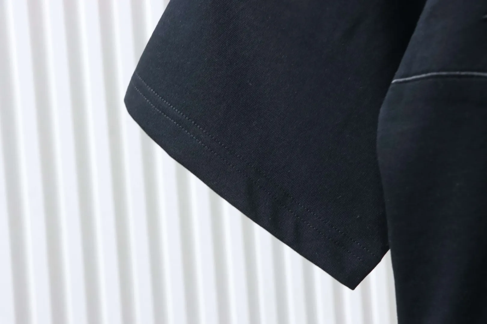 Monogram Embroidered Cotton T-Shirt - Right Sleeve