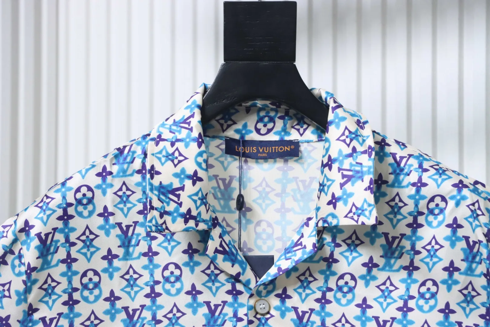 Monogram Silk Blend Print Short Sleeve Shirt - COLAR