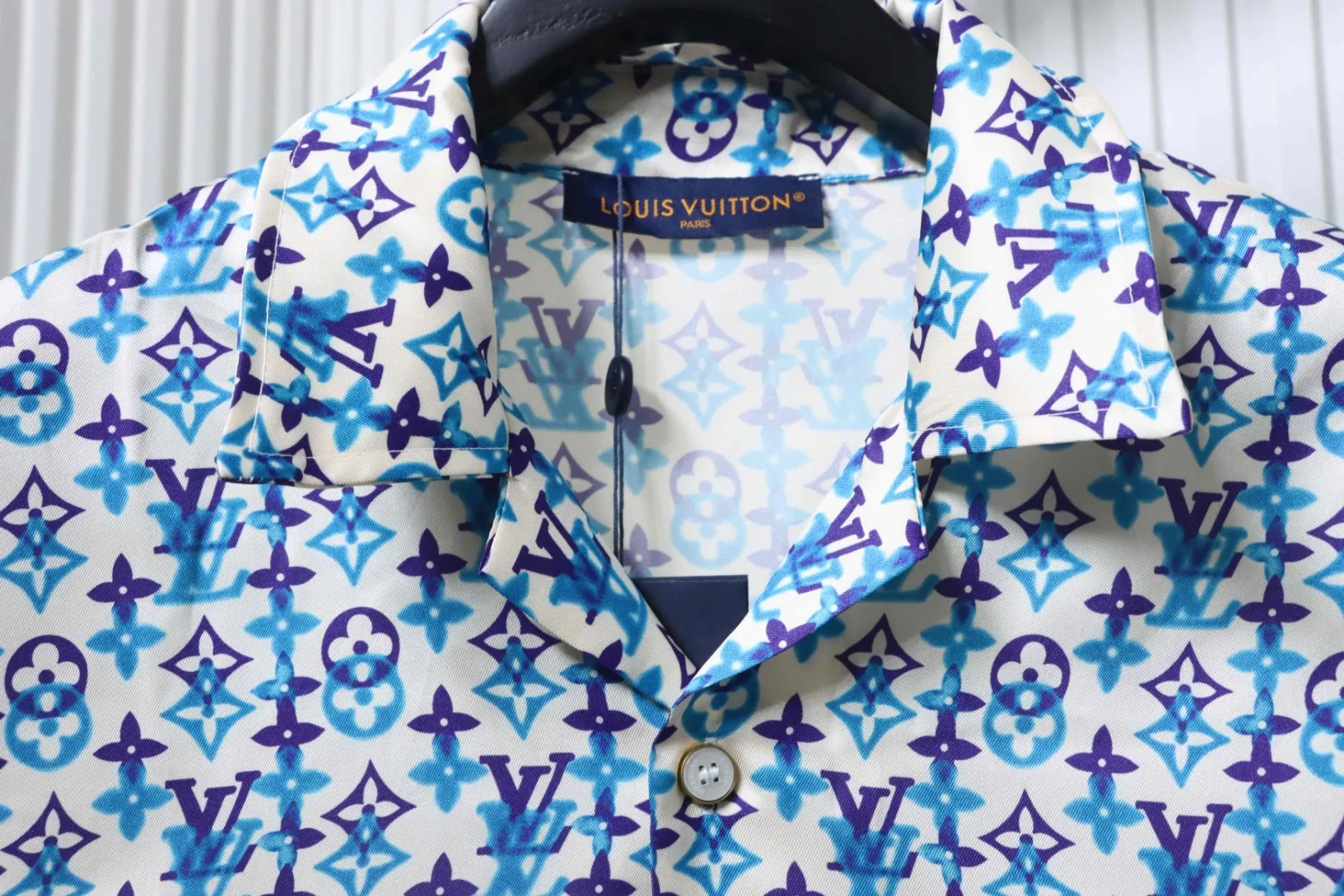 Monogram Silk Blend Print Short Sleeve Shirt - Collat with Tag