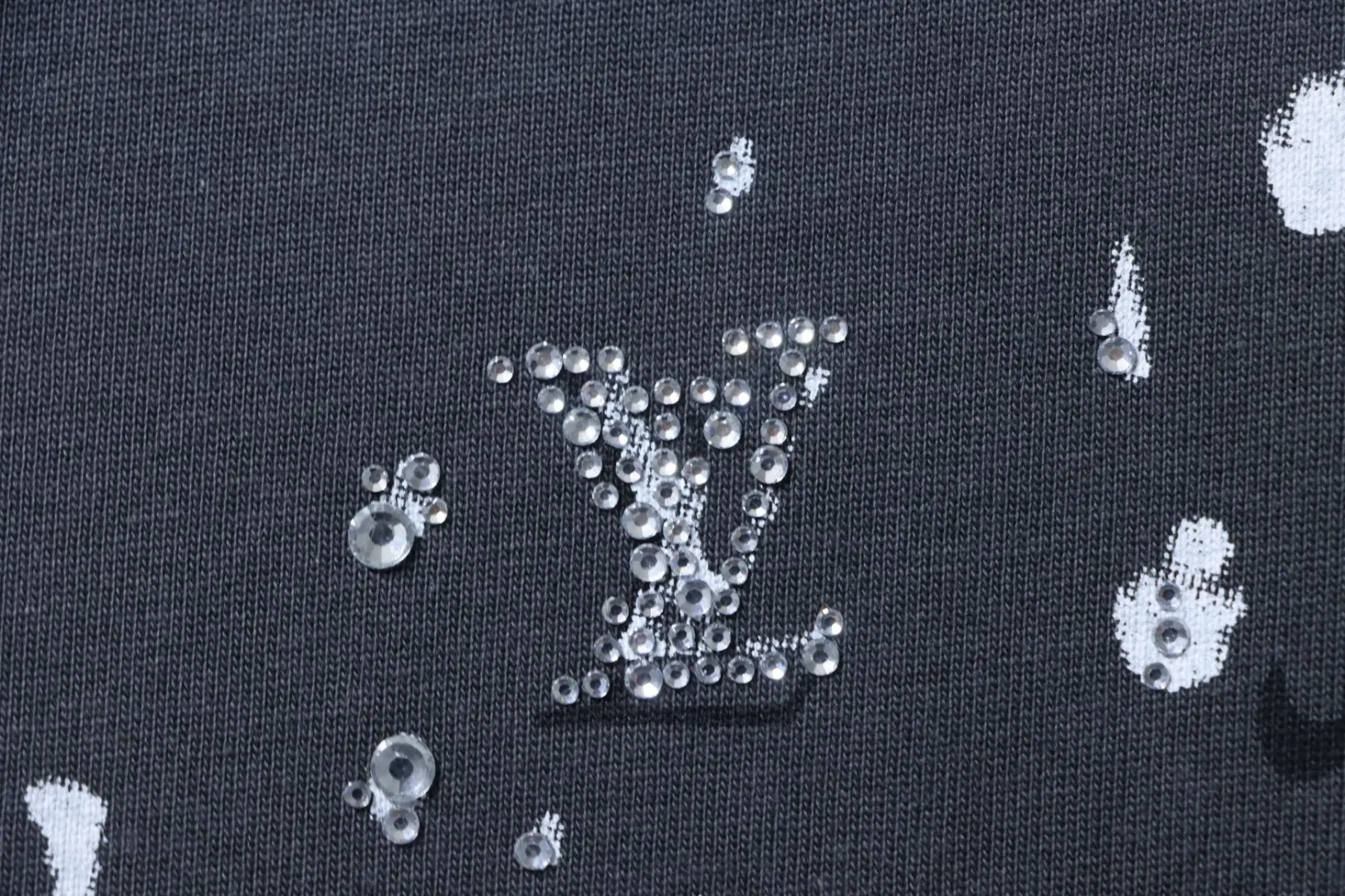 Monogram Water Drop Print Cotton T-Shirt - Logo