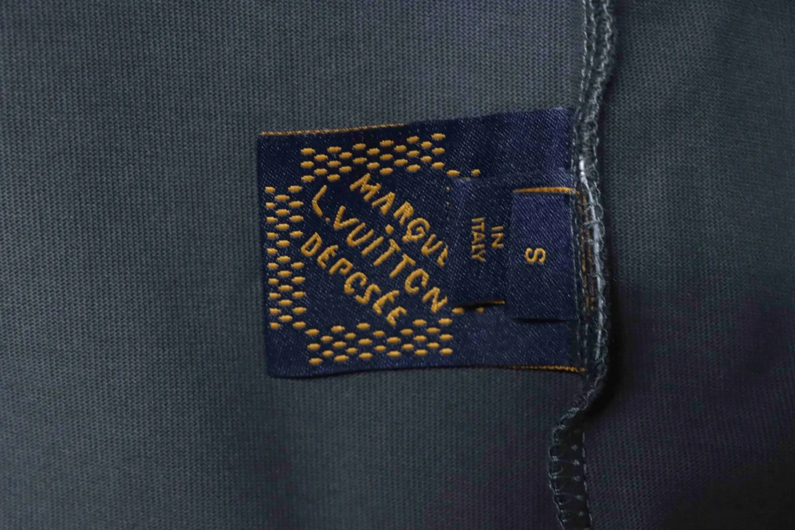 Monogram Water Drop Print Cotton T-Shirt - Tag 3