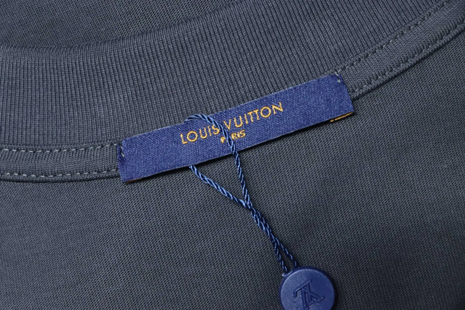 Monogram Water Drop Print Cotton T-Shirt - Tag