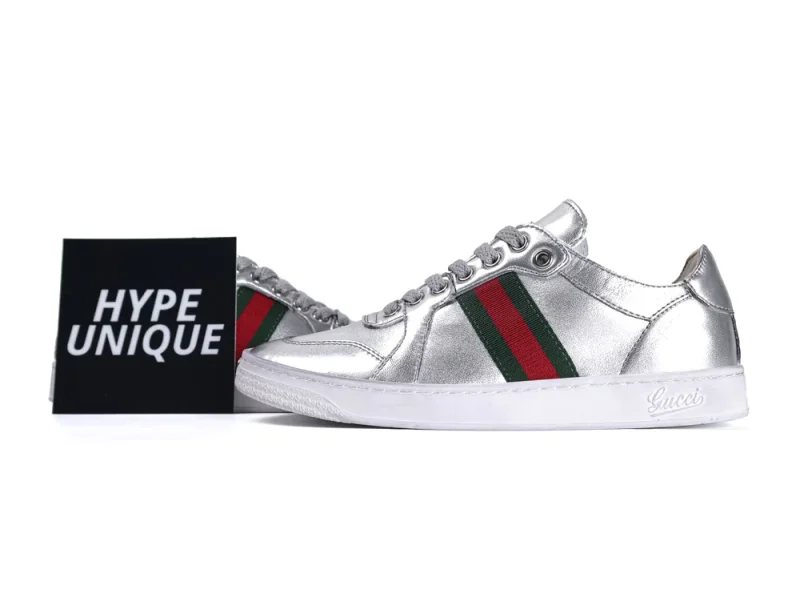 Stretch Leather Low Top Trainer