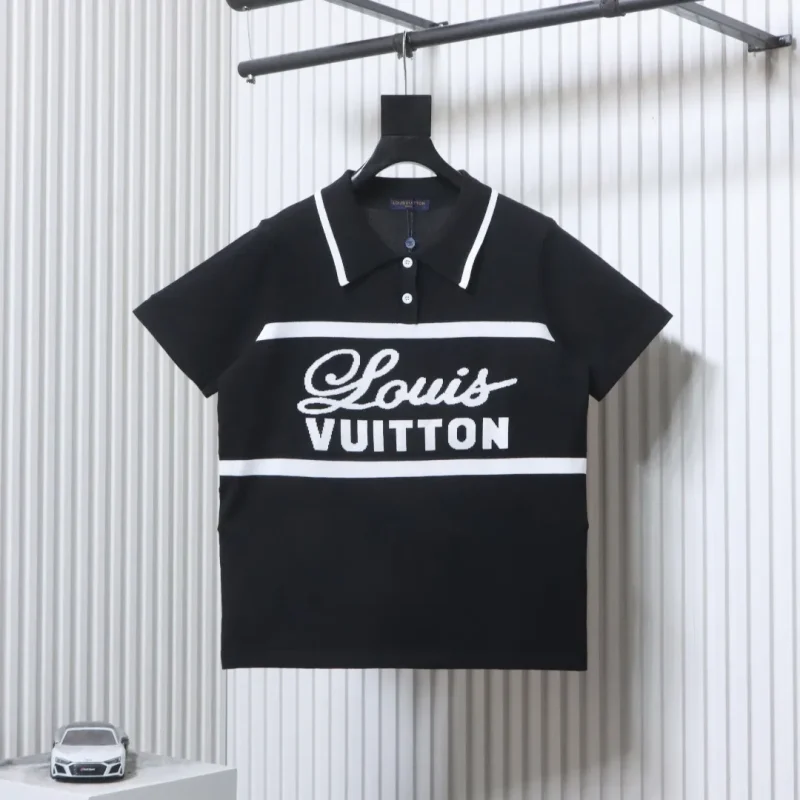 Striped Signature Knit Polo T-Shirt