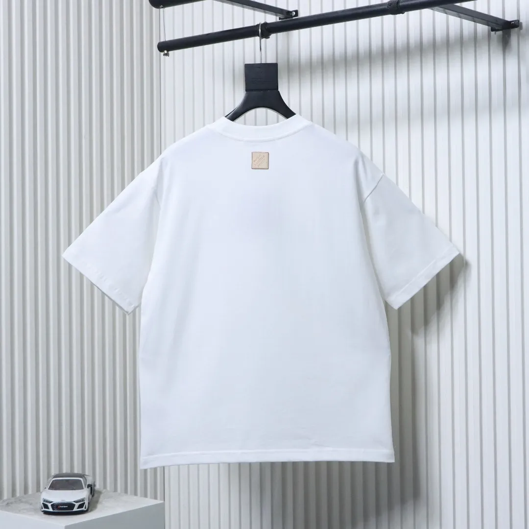 Tropical Animal Embroidered Cotton T-Shirt - Back